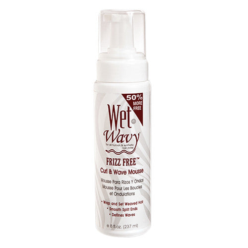 Wet N Wavy Frizz Free Curl And Wave Mousse For Synthetic Or Human Hair Weaves, 8 oz